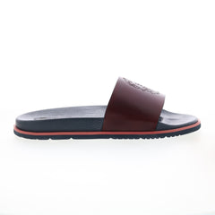 Robert Graham Adrift RG5630F Mens Brown Leather Slip On Slides Sandals Shoes