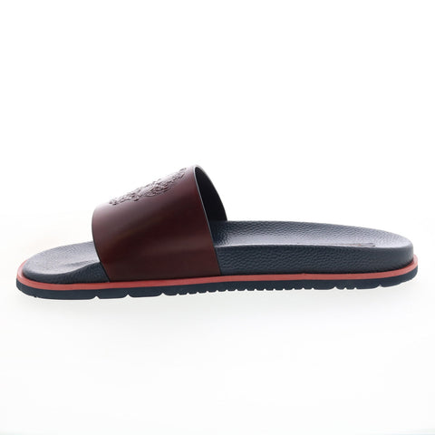 Robert Graham Adrift RG5630F Mens Brown Leather Slip On Slides Sandals Shoes