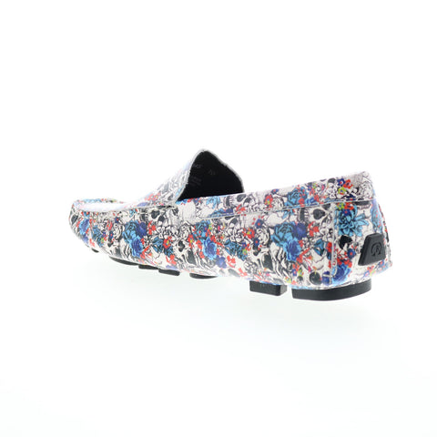 Robert Graham Anchor RG5634S Mens White Loafers & Slip Ons Moccasin Shoes