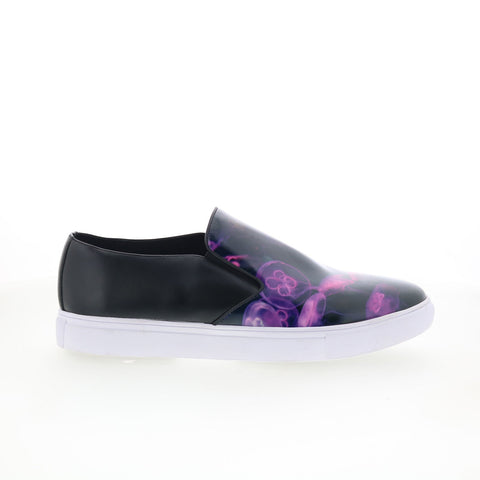 Robert Graham Glow RG5642S Mens Black Leather Slip On Lifestyle Sneakers Shoes