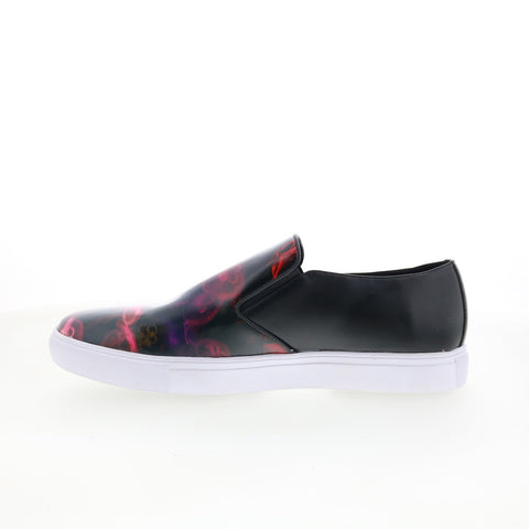 Robert Graham Glow RG5642S Mens Black Leather Slip On Lifestyle Sneakers Shoes