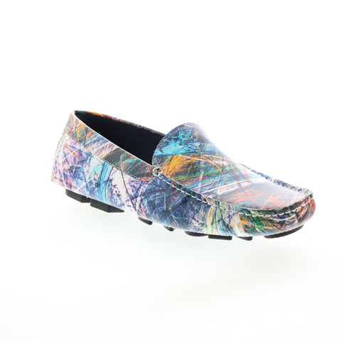 Robert Graham Electric RG5647S Mens Blue Loafers & Slip Ons Moccasin Shoes