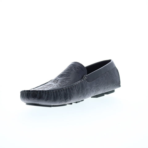 Robert Graham Crossbones Mens Gray Loafers & Slip Ons Moccasin Shoes