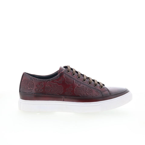 Robert Graham Eclipse RG5682L Mens Burgundy Leather Lifestyle Sneakers Shoes