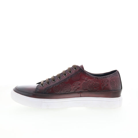 Robert Graham Eclipse RG5682L Mens Burgundy Leather Lifestyle Sneakers Shoes