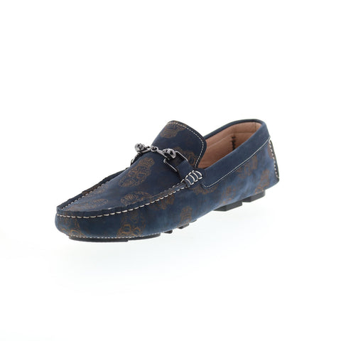 Robert Graham Tardis RG5692S Mens Blue Loafers & Slip Ons Moccasin Shoes