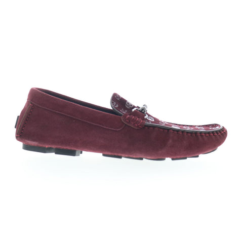 Robert Graham Solar RG5693S Mens Burgundy Loafers & Slip Ons Moccasin Shoes