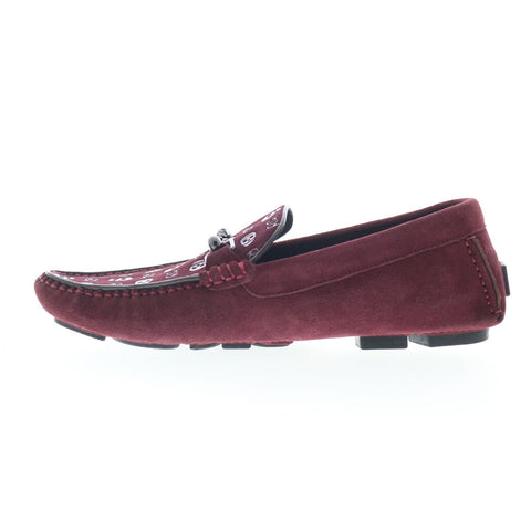 Robert Graham Solar RG5693S Mens Burgundy Loafers & Slip Ons Moccasin Shoes