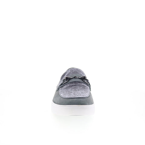 Robert Graham Aries RG5696S Mens Gray Suede Loafers & Slip Ons Moccasin Shoes