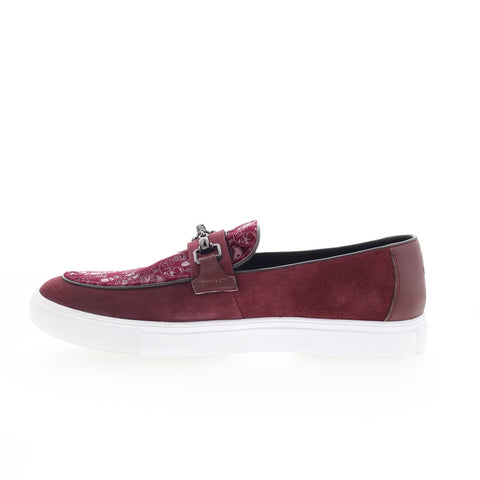 Robert Graham Aries RG5696S Mens Burgundy Loafers & Slip Ons Moccasin Shoes