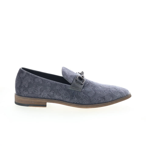 Robert Graham Earth RG5699S Mens Gray Suede Loafers & Slip Ons Casual Shoes
