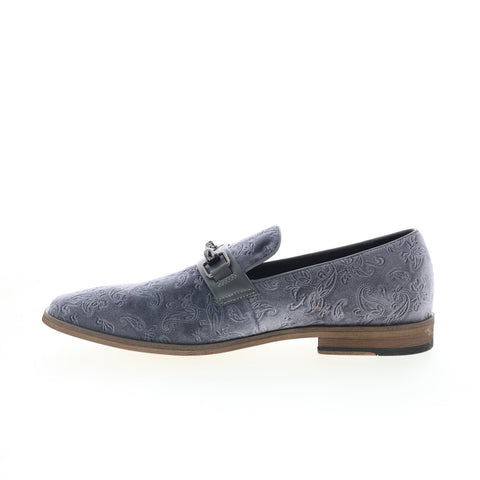 Robert Graham Earth RG5699S Mens Gray Suede Loafers & Slip Ons Casual Shoes
