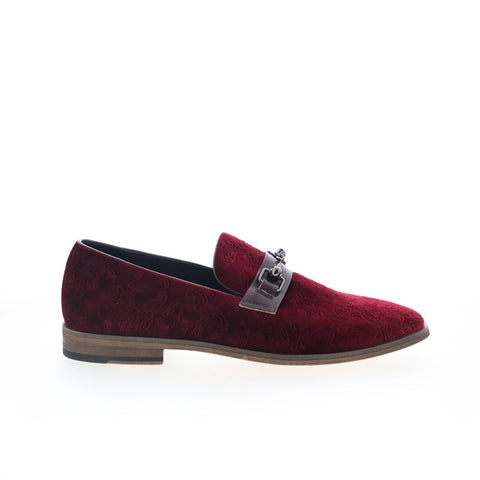 Robert Graham Earth RG5699S Mens Red Suede Loafers & Slip Ons Casual Shoes