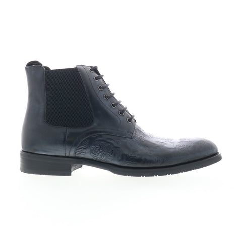 Robert Graham Hyperspace RG5708B Mens Black Leather Lace Up Casual Dress Boots