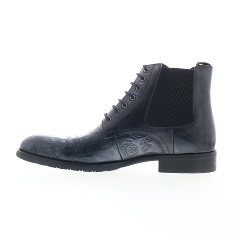 Robert Graham Hyperspace RG5708B Mens Black Leather Lace Up Casual Dress Boots