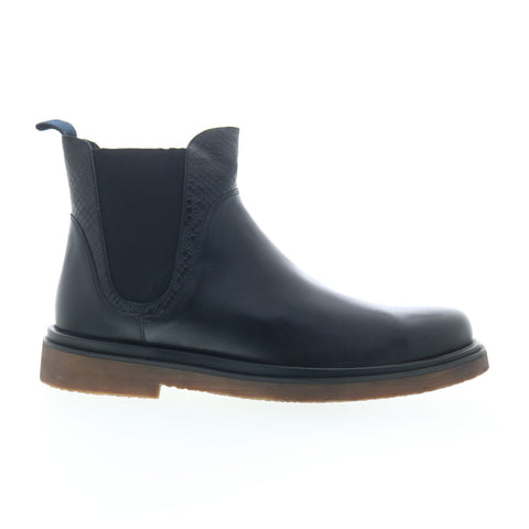 Robert Graham Nova RG5713B Mens Black Leather Slip On Chelsea Boots