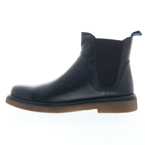 Robert Graham Nova RG5713B Mens Black Leather Slip On Chelsea Boots