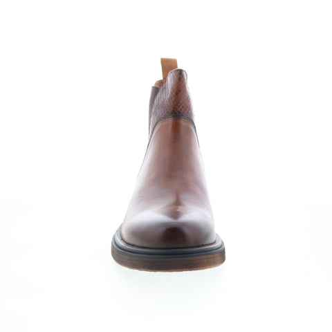 Robert Graham Nova RG5713B Mens Brown Leather Slip On Chelsea Boots