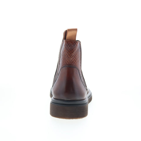 Robert Graham Nova RG5713B Mens Brown Leather Slip On Chelsea Boots