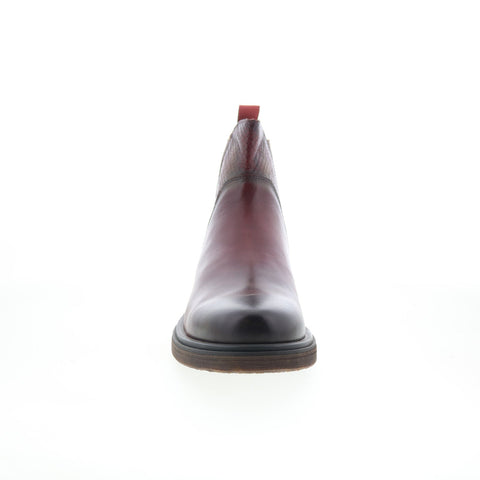 Robert Graham Nova RG5713B Mens Burgundy Leather Slip On Chelsea Boots