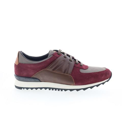 Robert Graham Burnout RG5714L Mens Burgundy Suede Lifestyle Sneakers Shoes