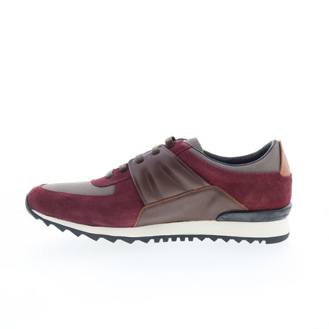 Robert Graham Burnout RG5714L Mens Burgundy Suede Lifestyle Sneakers Shoes
