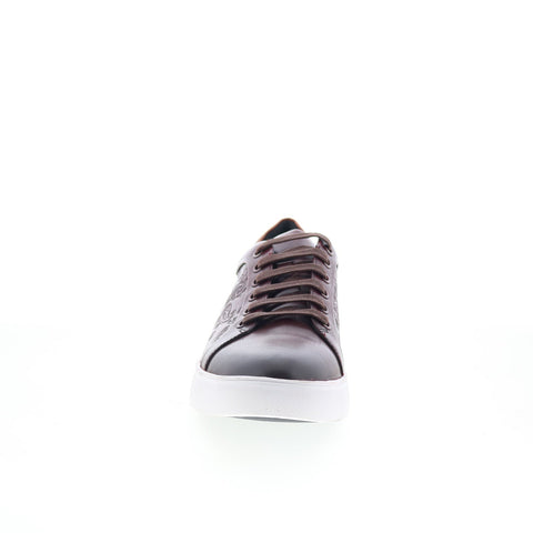 Robert Graham Forsan RG5716L Mens Burgundy Leather Lifestyle Sneakers Shoes