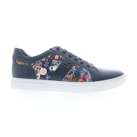 Robert Graham Dalhert RG5718L Mens Blue Leather Lifestyle Sneakers Shoes
