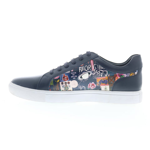 Robert Graham Dalhert RG5718L Mens Blue Leather Lifestyle Sneakers Shoes