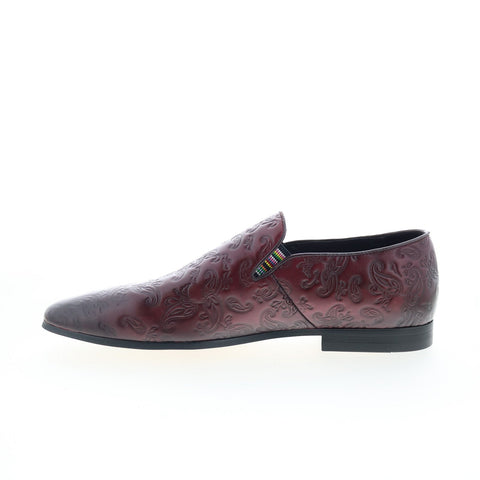 Robert Graham Follet RG5724S Mens Burgundy Loafers & Slip Ons Casual Shoes