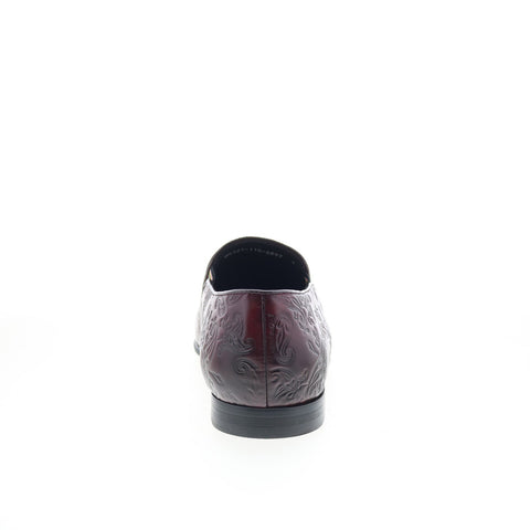 Robert Graham Follet RG5724S Mens Burgundy Loafers & Slip Ons Casual Shoes