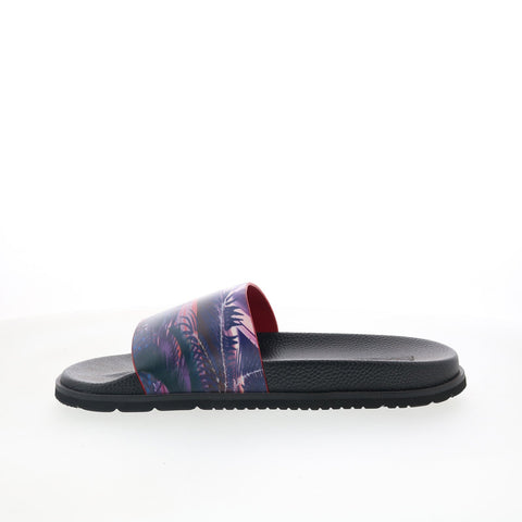 Robert Graham Adrian RG5725F Mens Black Leather Slip On Slides Sandals Shoes
