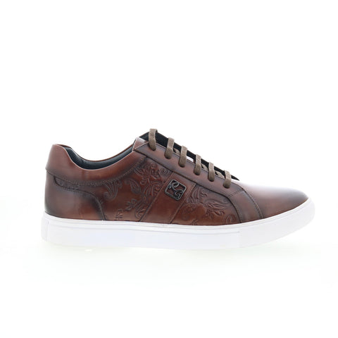 Robert Graham Calverton RG5735L Mens Brown Leather Lifestyle Sneakers Shoes