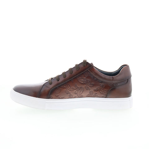 Robert Graham Calverton RG5735L Mens Brown Leather Lifestyle Sneakers Shoes