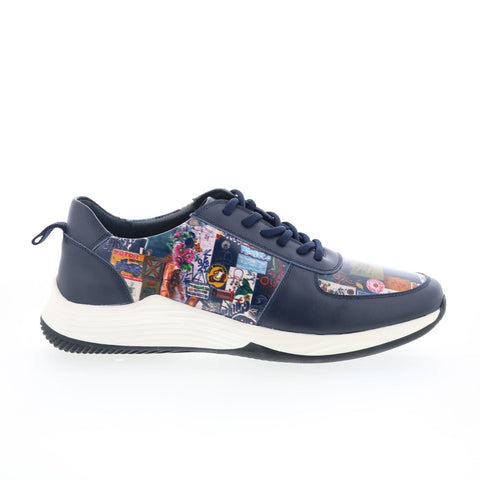 Robert Graham G-Force RG5742L Mens Blue Leather Lifestyle Sneakers Shoes
