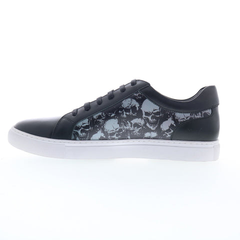 Robert Graham Wickett RG5747LXL Mens Black Leather Lifestyle Sneakers Shoes