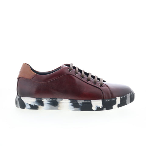 Robert Graham Ufo RG5752L Mens Burgundy Leather Lifestyle Sneakers Shoes