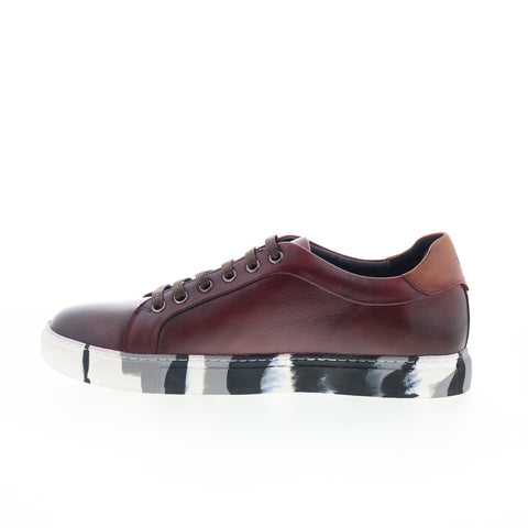 Robert Graham Ufo RG5752L Mens Burgundy Leather Lifestyle Sneakers Shoes