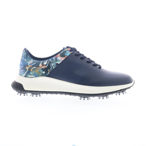 Robert Graham Devers RG5757G Mens Blue Leather Lace Up Athletic Golf Shoes