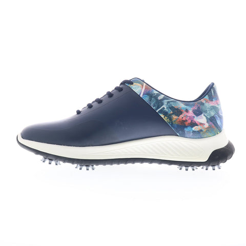 Robert Graham Devers RG5757G Mens Blue Leather Lace Up Athletic Golf Shoes