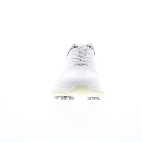 Robert Graham Crockett RG5758G Mens White Leather Lace Up Athletic Golf Shoes