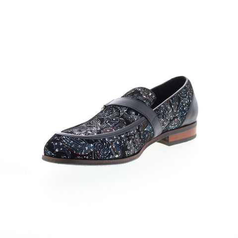 Robert Graham Funsters RG5779S Mens Black Loafers & Slip Ons Penny Shoes