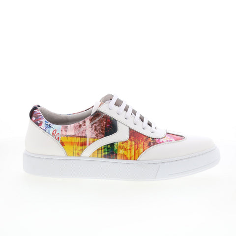 Robert Graham Luxe RG5796L Mens White Leather Lifestyle Sneakers Shoes
