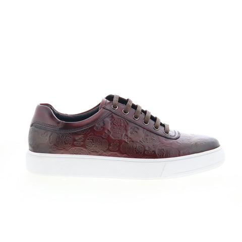 Robert Graham Paradise RG5803L Mens Burgundy Leather Lifestyle Sneakers Shoes