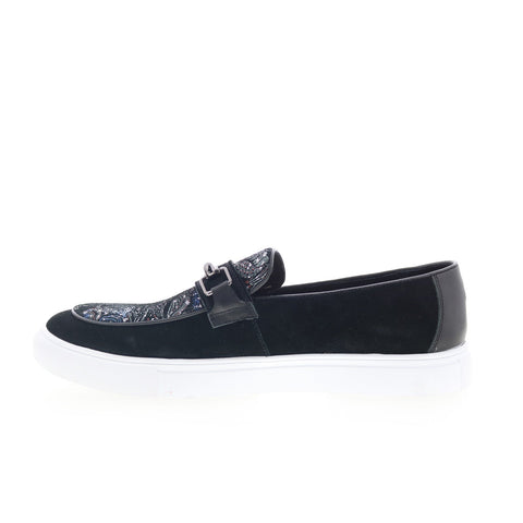 Robert Graham Redford RG5809S Mens Black Suede Loafers & Slip Ons Casual Shoes