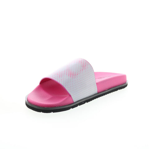 Robert Graham Sherry RG5818F Mens Pink Leather Slip On Slides Sandals Shoes