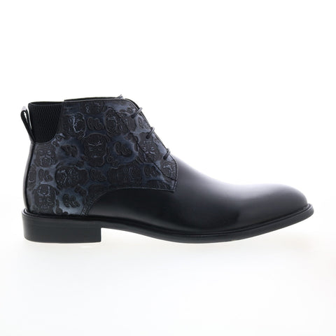 Robert Graham Stinger RG5821B Mens Black Leather Lace Up Casual Dress Boots 