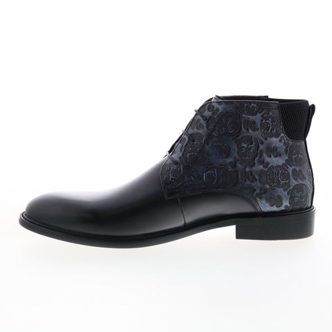 Robert Graham Stinger RG5821B Mens Black Leather Lace Up Casual Dress Boots 