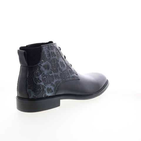 Robert Graham Stinger RG5821B Mens Black Leather Lace Up Casual Dress Boots 