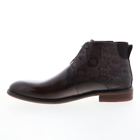 Robert Graham Stinger RG5821B Mens Brown Leather Lace Up Casual Dress Boots